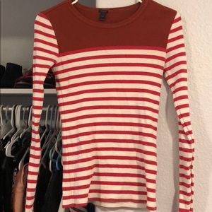 J crew striped ribbed top